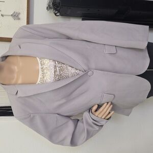 Women's Gray Purple Blazer